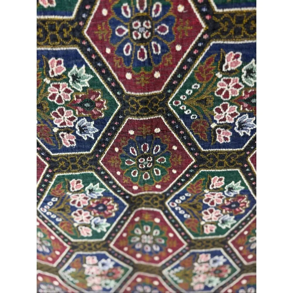 Vintage Tapestry Woven Fringed Placemats Cottagecore Boho Table Decor Set